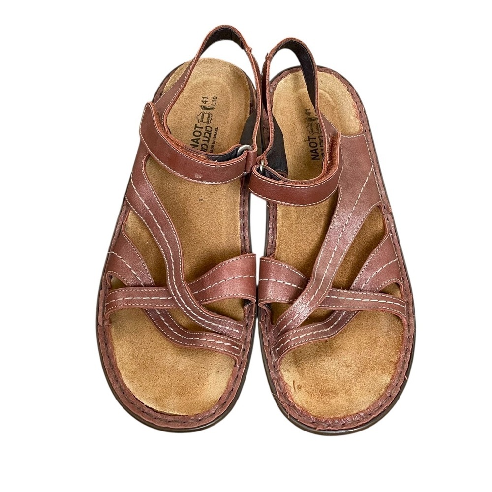 Naot Brown Leather Sandals 41